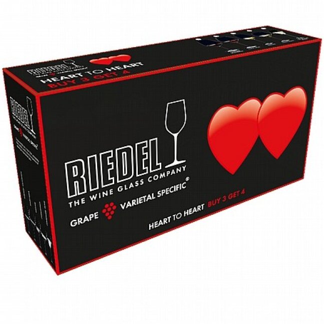 כוס Riedel לב שמפנייה קנה 3 כוסות קבל 1 חינם